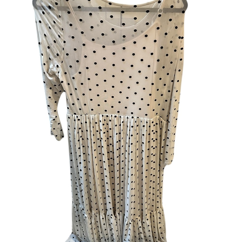 Torrid Black Polka Dot Cream Dress